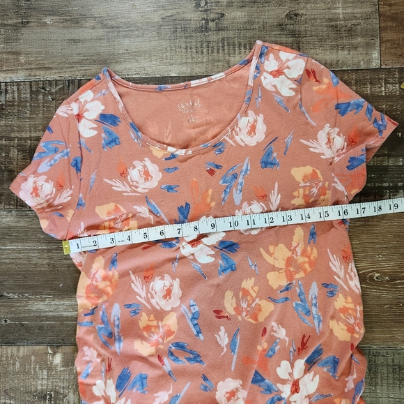 Isabel Maternity by Ingrid & Isabel peach floral dress Size XL - Picture 6 of 7